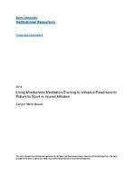 Using mindfulness meditation training to enhance readiness to return to sport in injured athletes